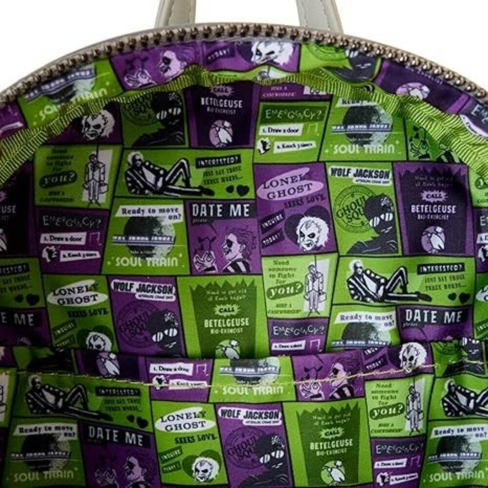 Loungefly Warner Brothers Beetlejuice 2 Mini Backpack NWT​ - Picture 5 of 5